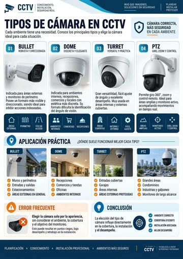 Tipos de cámara en CCTV